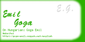 emil goga business card